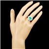 Image 4 : 18K Gold 2.23ct Emerald & 1.79ctw Diamond Ring