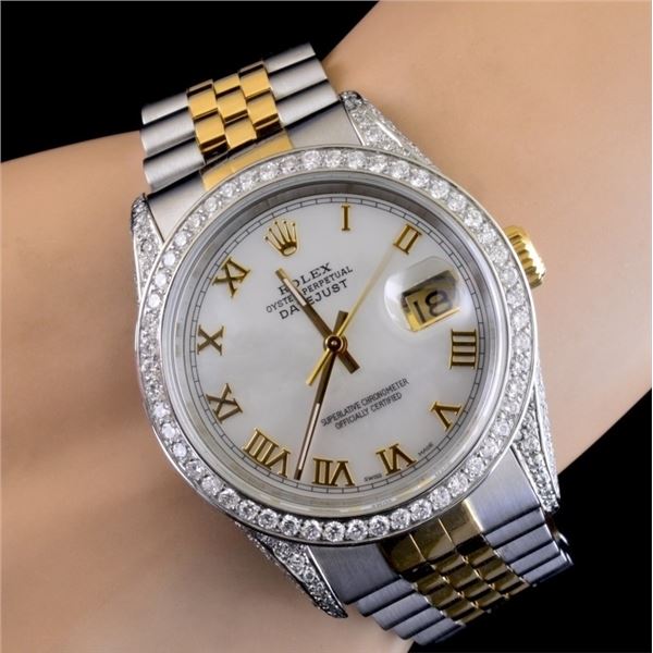 Rolex DateJust 2.85ctw Diamond 36mm Wristwatch