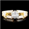 Image 1 : 14K Gold 0.89ctw Diamond Ring