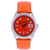 Image 2 : Rolex DateJust Diamond Fire Orange 36MM Wristwatch