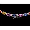 Image 2 : 14k Gold 28.00ct Sapphire & 1.50ct Diamond Neckla