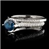 Image 2 : 14K White Gold 1.48ctw Fancy Color Diamond Ring