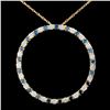 Image 1 : 14K Gold 1.78ctw Fancy Diamond Pendant