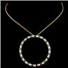 Image 2 : 14K Gold 1.78ctw Fancy Diamond Pendant
