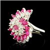 Image 2 : 14K Gold 1.92ct Ruby & 0.35ctw Diamond Ring