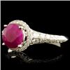 Image 2 : 18K Gold 1.63ct Ruby & 0.49ctw Diamond Ring