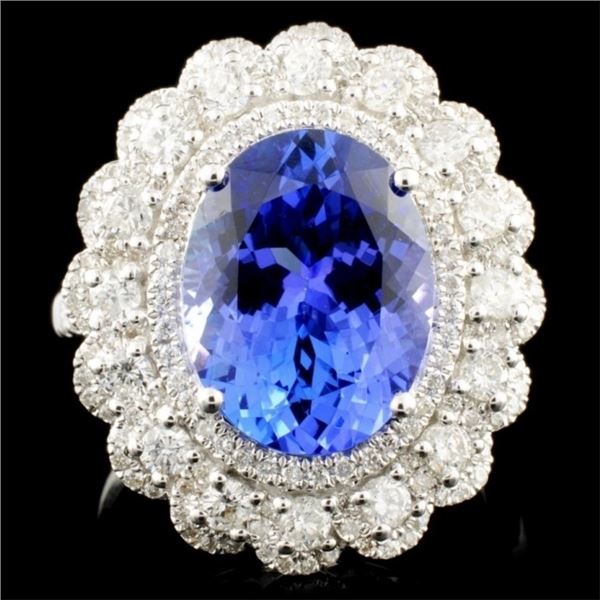 18K Gold 4.92ct Tanzanite & 1.07ctw Diamond Ring