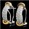 Image 2 : 18K Two Tone 1.41ct Diamond Earrings