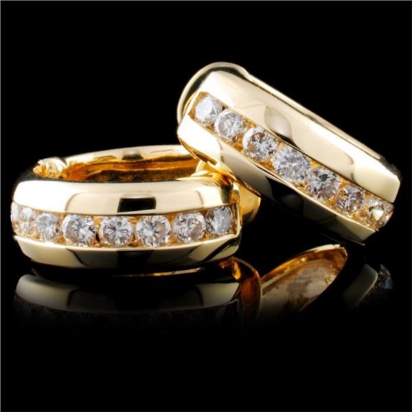 14K Gold 1.31ctw Diamond Earrings