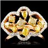 Image 1 : 18K Gold 1.34ctw Fancy Diamond Ring