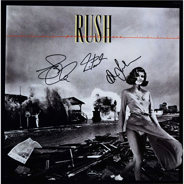 Rush signed Permanent Waves album