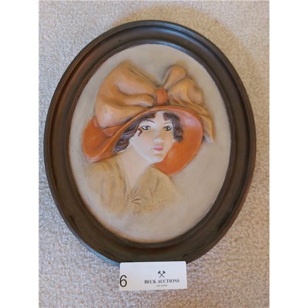 Erma Gilliland Duncan 1910 (Lady Cameo Wall Plaque) - 9 3/4W x 11 3/4H