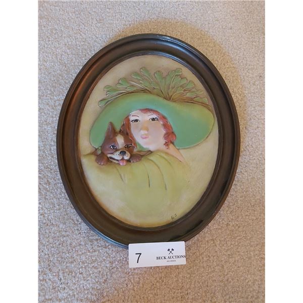Lady Cameo Wall Plaque - 9 3/4W x 11 3/4H