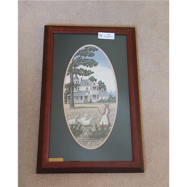 Lithograph "Gentle Reminder" By Catherine Karnes Munn (Print 256/2000) - 14 3/4W x 22.5H