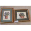 Image 1 : Two Prints Of Flower Baskets - 9.5W x 11.5H