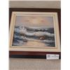 Image 6 : Two Framed Paintings Of The Ocean - 14 3/4W x 12 3/4H (Bigger Picture)