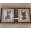 Image 1 : Two Needle Point Pictures Of Dogs - 10W x 11H