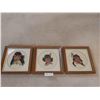 Image 1 : Three Needle Point Pictures Of Indigenous Children - 9.5W x 9.5H