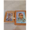 Image 1 : Two Paintings (One Aboriginal Boy And One Elder) By Ludvina - 16W x 19 1/4H (Boy)