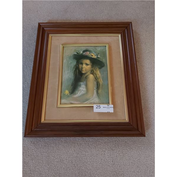 Print Of Little Girl On Metal By Vicente Roso - 15W x 17.5H