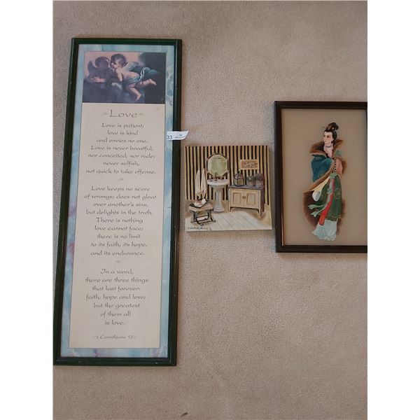 Three Assorted Pictures - Japanese Picture Is Double Sided