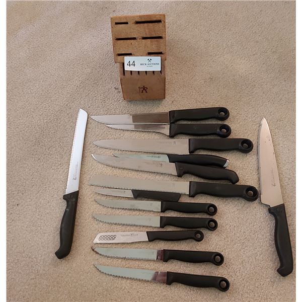 Henckels Knife Set With Wood Block