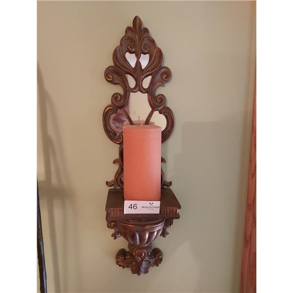 Two Wall Hanging Candle Sconces - 6W x 24H