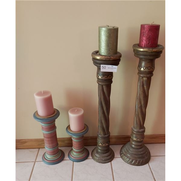 Four Large Candle Pillars - With Out Candle 23.5H