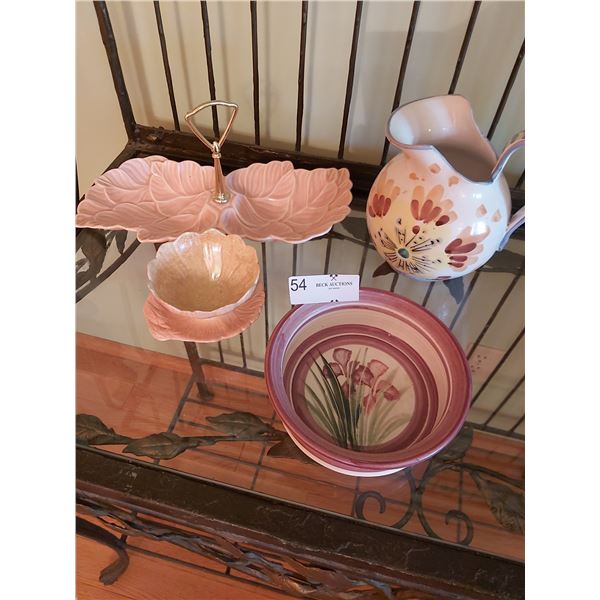 Unique Royal Winton Dish With Candle Tray And Jug