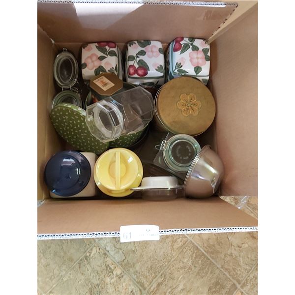 Assorted Kitchen Canisters And Tins