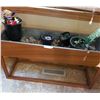 Image 2 : Wood Planter With Metal Insert  And Contents - 35L x 12D x 17.5H
