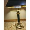 Image 2 : Green And Gold Table Lamp - 24.5H x 11 In Diameter  (Tested)