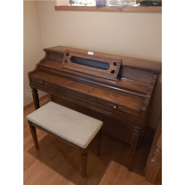 Mason & Risch Piano With Bench And Music Books - 57.5W x 24D x 39H