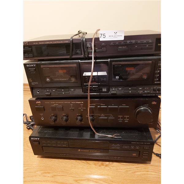 JVC FM/AM Tuner Model No. FX-33, Sony Stereo Cassette Deck Model No. TC-W530, And More