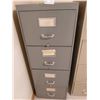 Image 3 : Two Four Drawer Metal Filing Cabinet - (#1) 18W x 28D x 51 1/4H  (#2) 18W x 24D x 52.5H