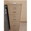 Image 4 : Two Four Drawer Metal Filing Cabinet - (#1) 18W x 28D x 51 1/4H  (#2) 18W x 24D x 52.5H