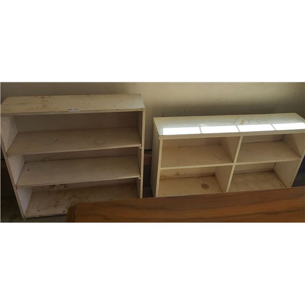 Two Shop Shelving Units - ( #1) 36L x 9.5D x 37H  (#2) 48L x 10D x 30H