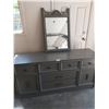 Image 1 : Long Dresser With Mirror - Dresser - 64L x 19D x 32H  Mirror - 23W x 34.5H