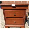 Image 1 : Two Drawer Night Stand (Chip Out Of Corner Of Drawer) - 24L x 16.5D x 25.5H