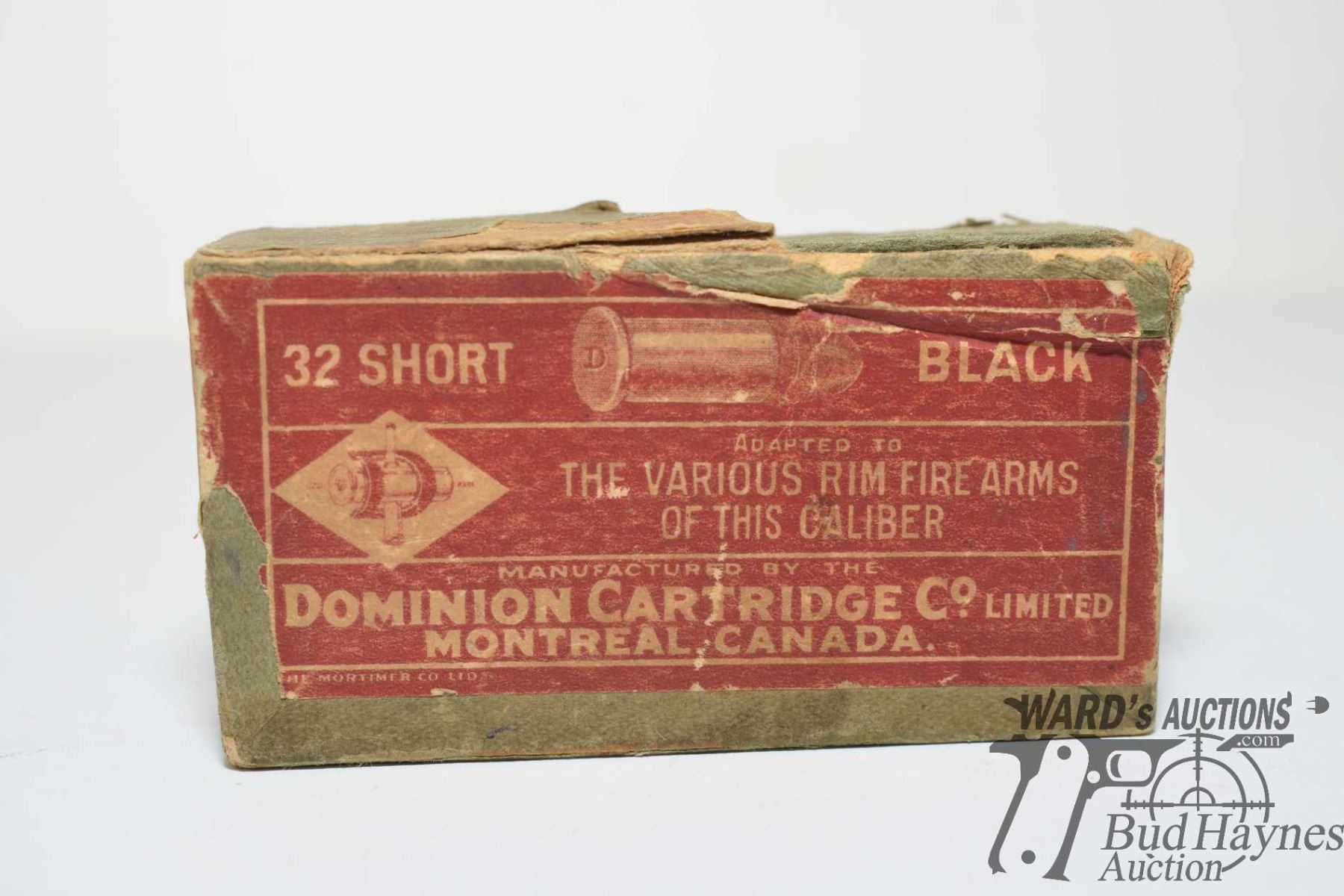 Vintage Dominion Cartridge Company 50 count box w/ 36 rounds of .32 ...