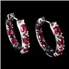 Image 1 : Natural Pigeon Blood Red Ruby Earrings