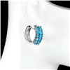 Image 2 : Natural Brazil Paraiba Blue Earrings