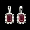 Image 1 : Natural 7x5mm Top Rich Red Ruby Earrings