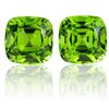 Image 1 : Natural Cushion Green Peridot Pair 17.56 Ct {VVS}