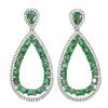 Image 2 : Natural Colombian Emerald Earrings