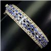 Image 1 : Natural Stunning Tanzanite & Sapphire Bangle