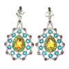 Image 2 : Natural Citrine Rhodolite Garnet Earrings
