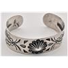 Image 1 : Navajo Hand Stamped Sterling Cuff Bracelet