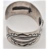 Image 2 : Navajo Hand Stamped Sterling Cuff Bracelet