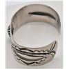 Image 3 : Navajo Hand Stamped Sterling Cuff Bracelet